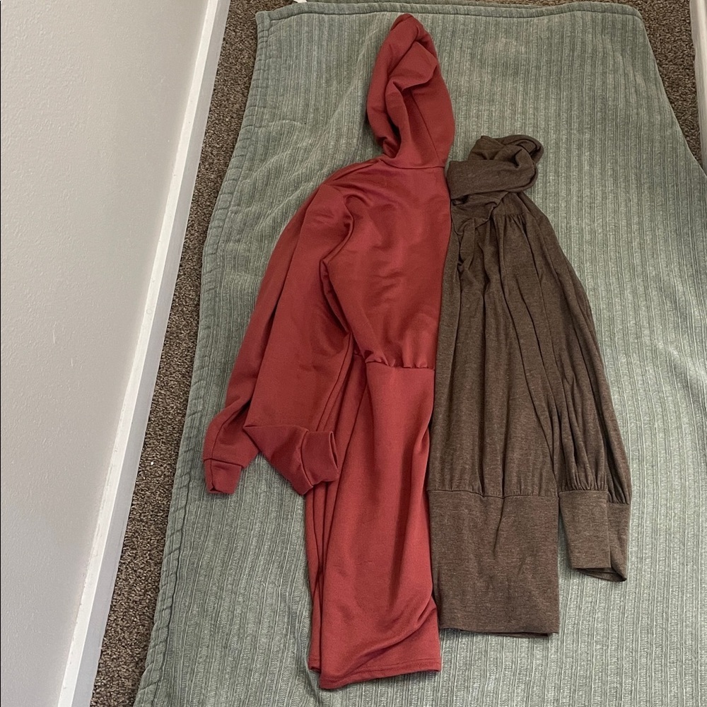 ASOS Rust Mini Dress with Hood